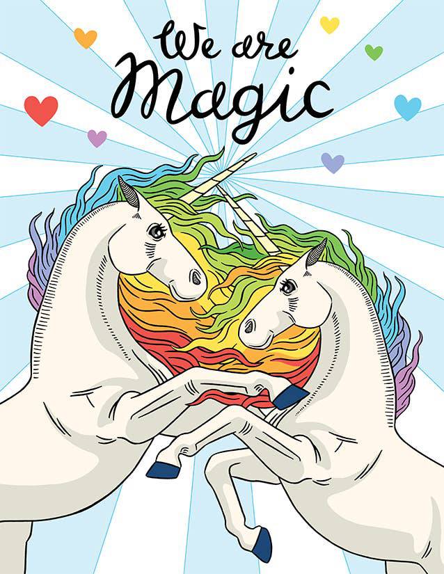 We Are Magic Unicorns Valentine's Day Love Card - Olleke Wizarding Shop Amsterdam Brugge London