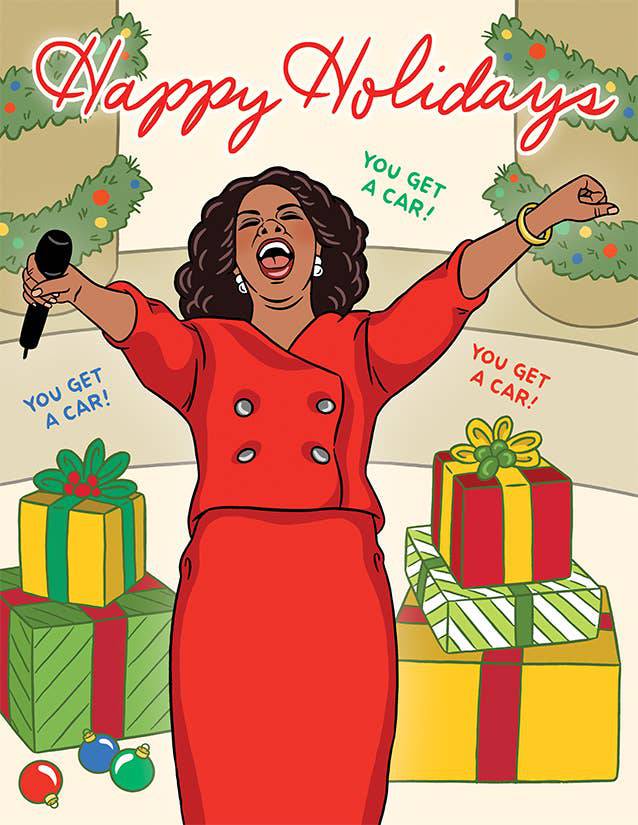 Oprah You Get a Card Happy Holiday Card - Olleke Wizarding Shop Amsterdam Brugge London