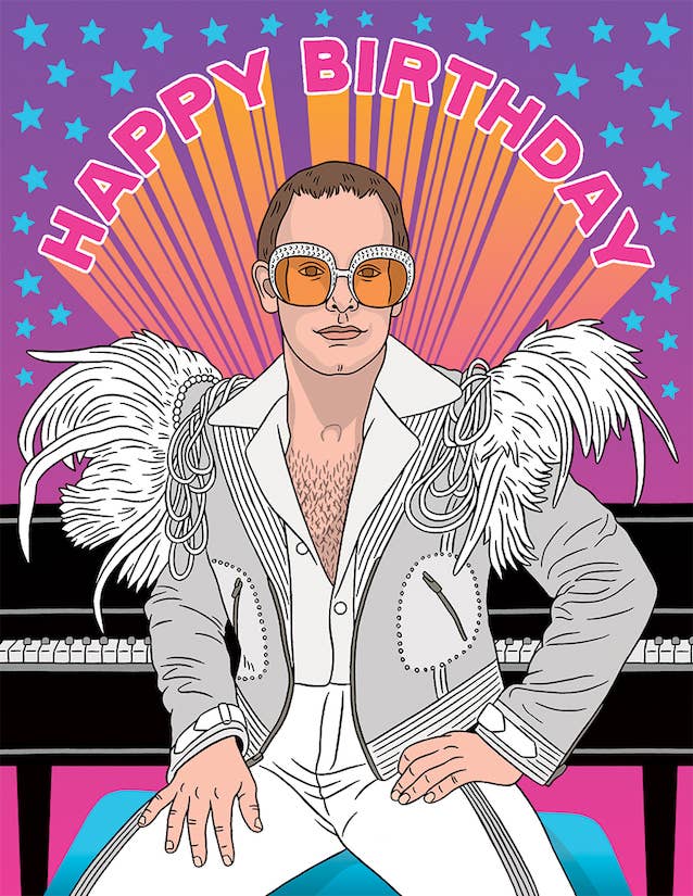 Elton John Happy Birthday Card - Olleke Wizarding Shop Amsterdam Brugge London