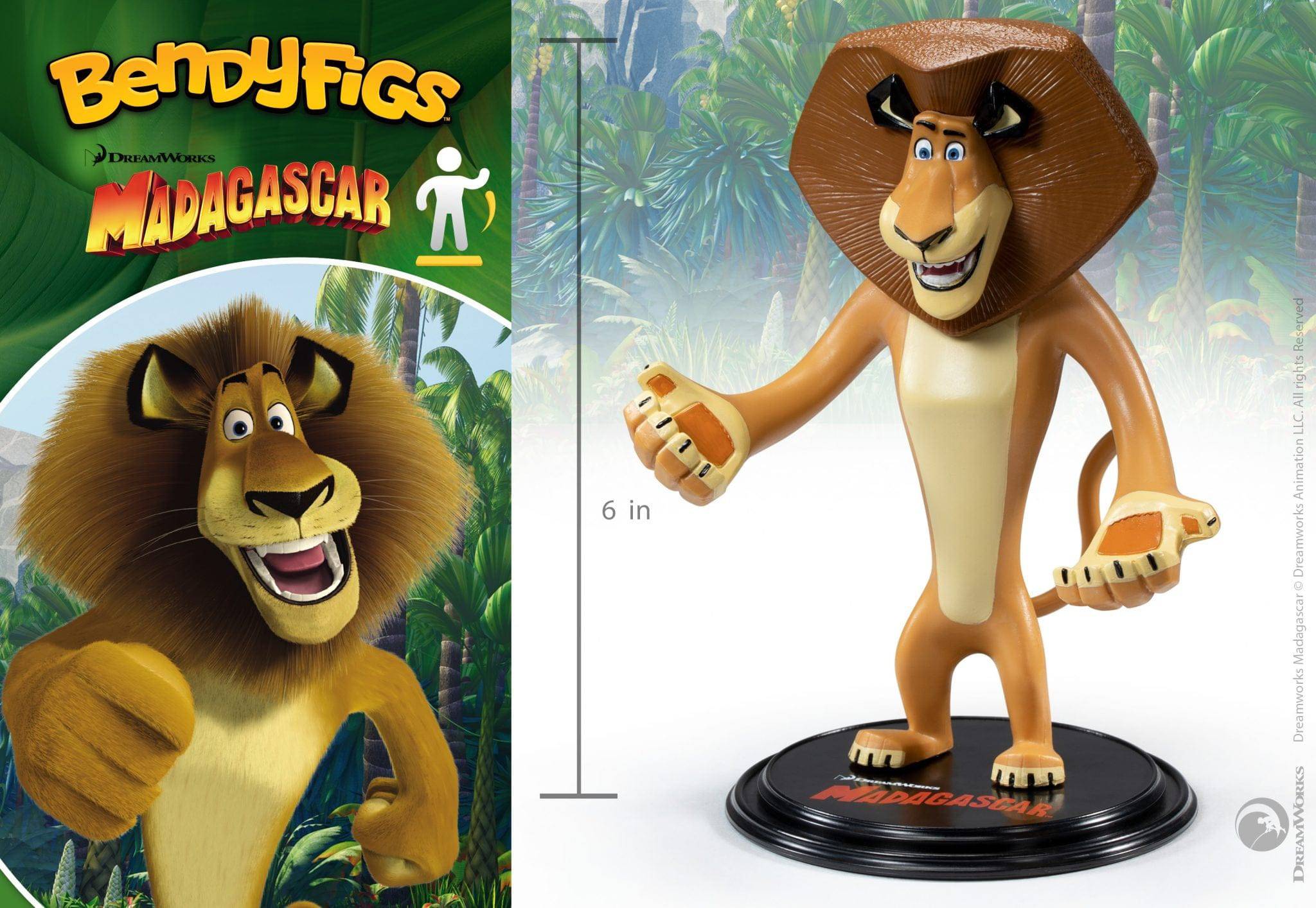 Madagascar Bendable Figure Alex the Lion - Olleke Wizarding Shop Amsterdam Brugge London