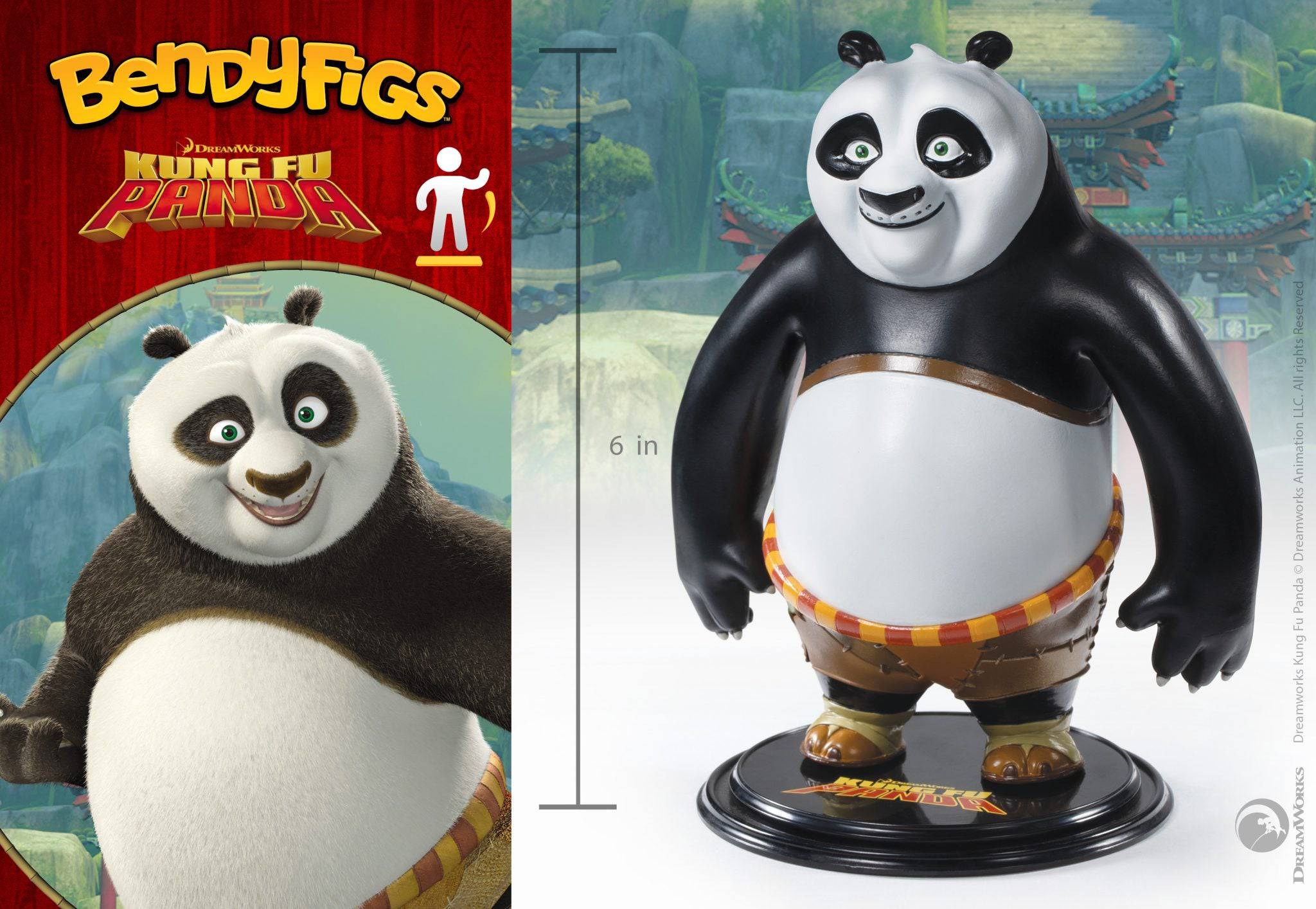 Kung Fu Panda Bendable Figure Po - Olleke Wizarding Shop Amsterdam Brugge London