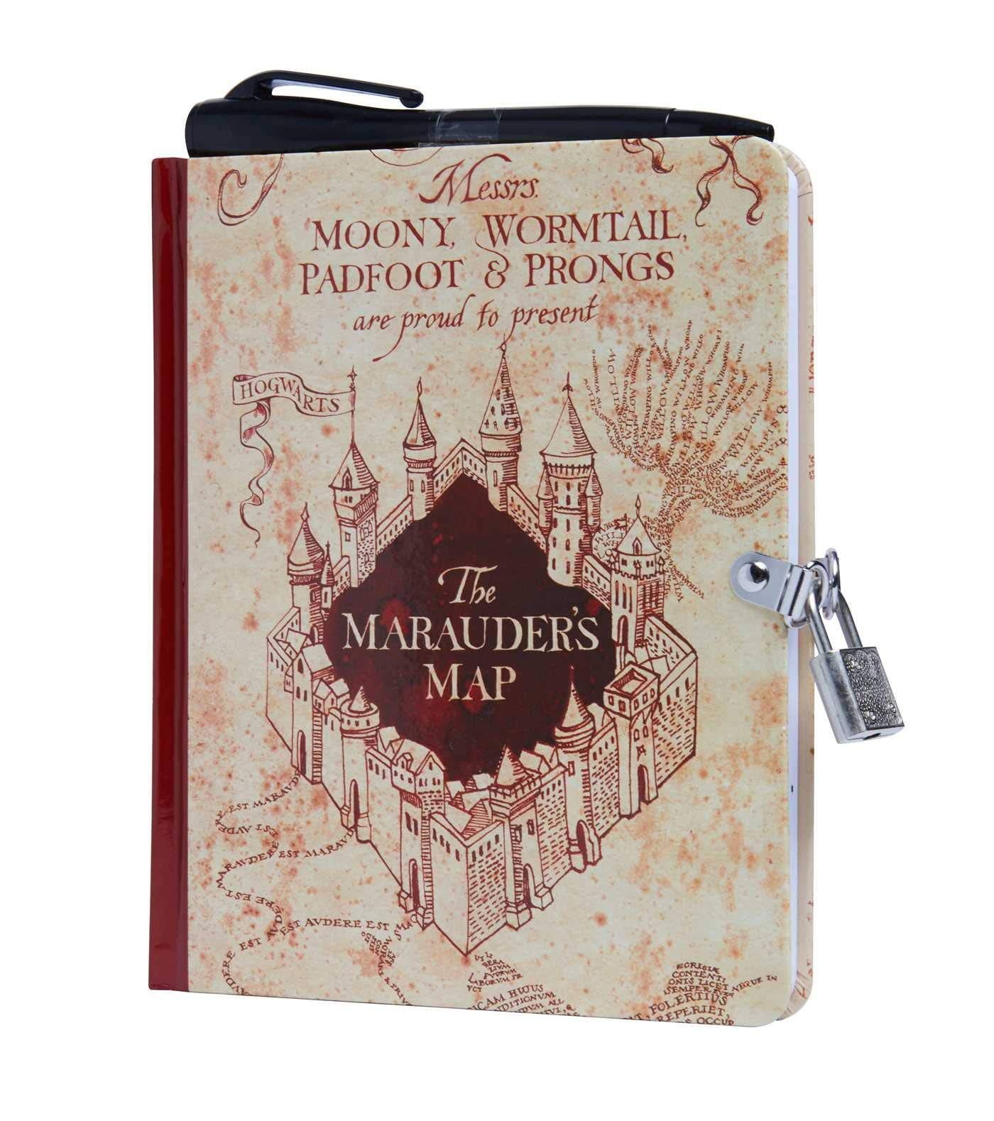 Harry Potter: Marauder's Map Onzichtbare inkt Slot &amp; Sleutel Dagboek