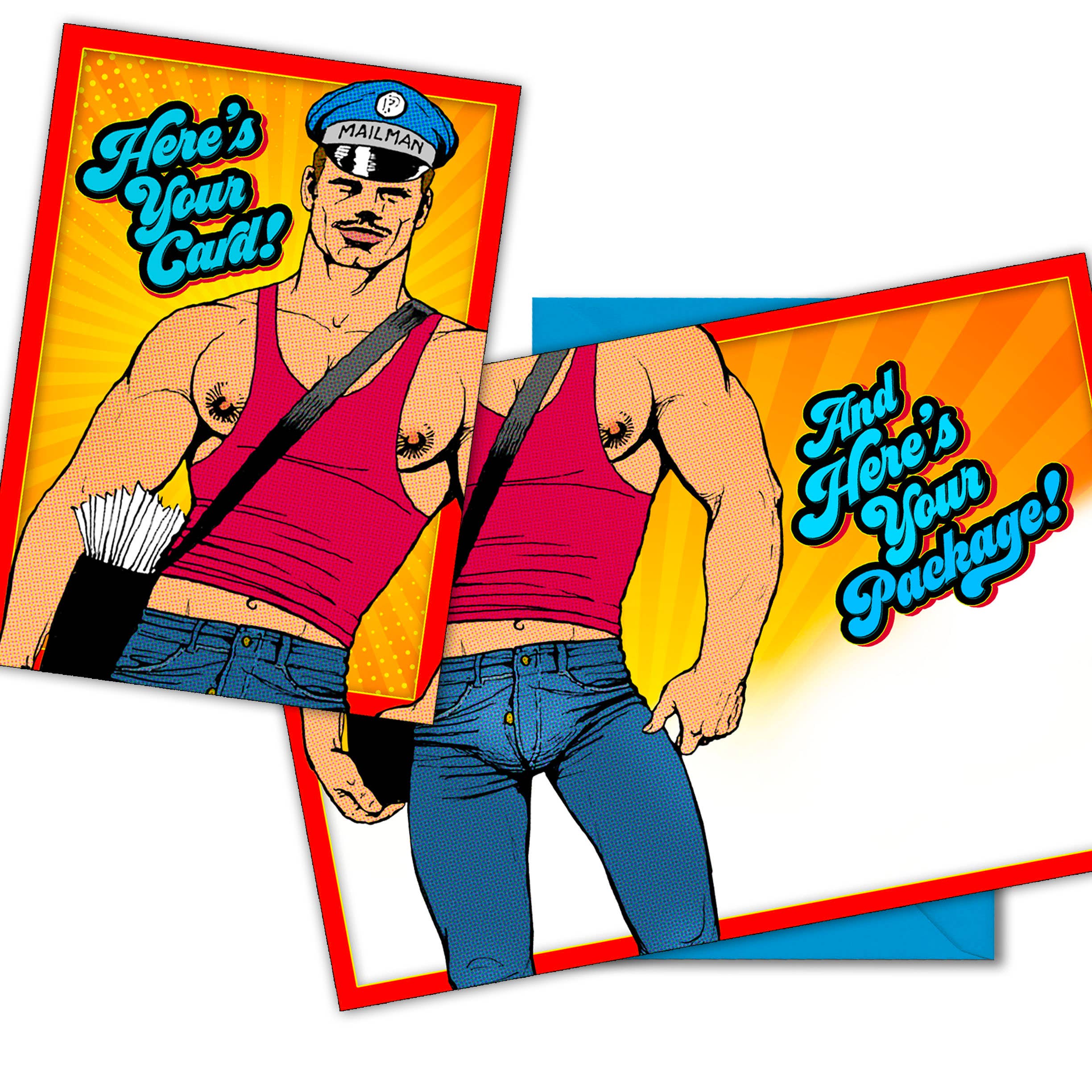 Tom of Finland Postman Verjaardagskaart (Homo, Queer, LGBTQ)