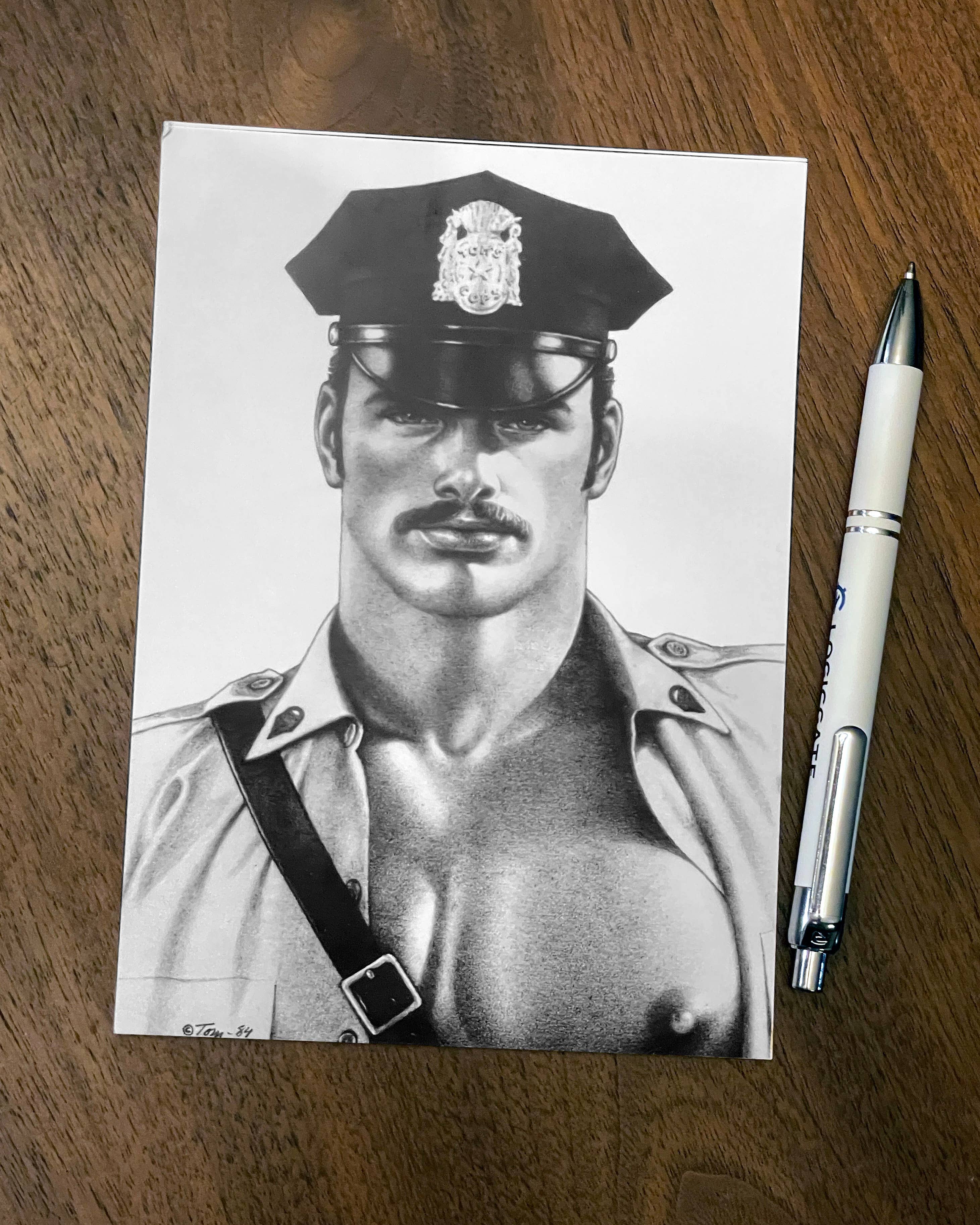 Tom of Finland ansichtkaart „TOM's COP” (Gay, Queer, LGBTQ)