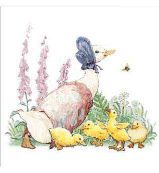 Peter Rabbit Card: Jemima Puddle-duck with Ducklings - Olleke Wizarding Shop Amsterdam Brugge London