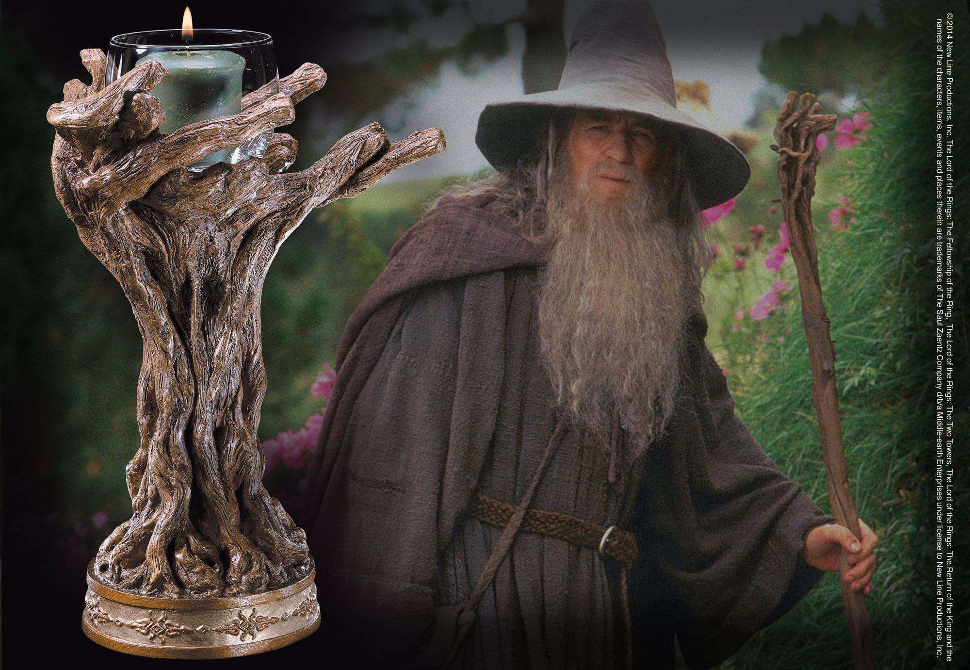 The Staff Of Gandalf the Grey Candle Holder - Olleke Wizarding Shop Amsterdam Brugge London