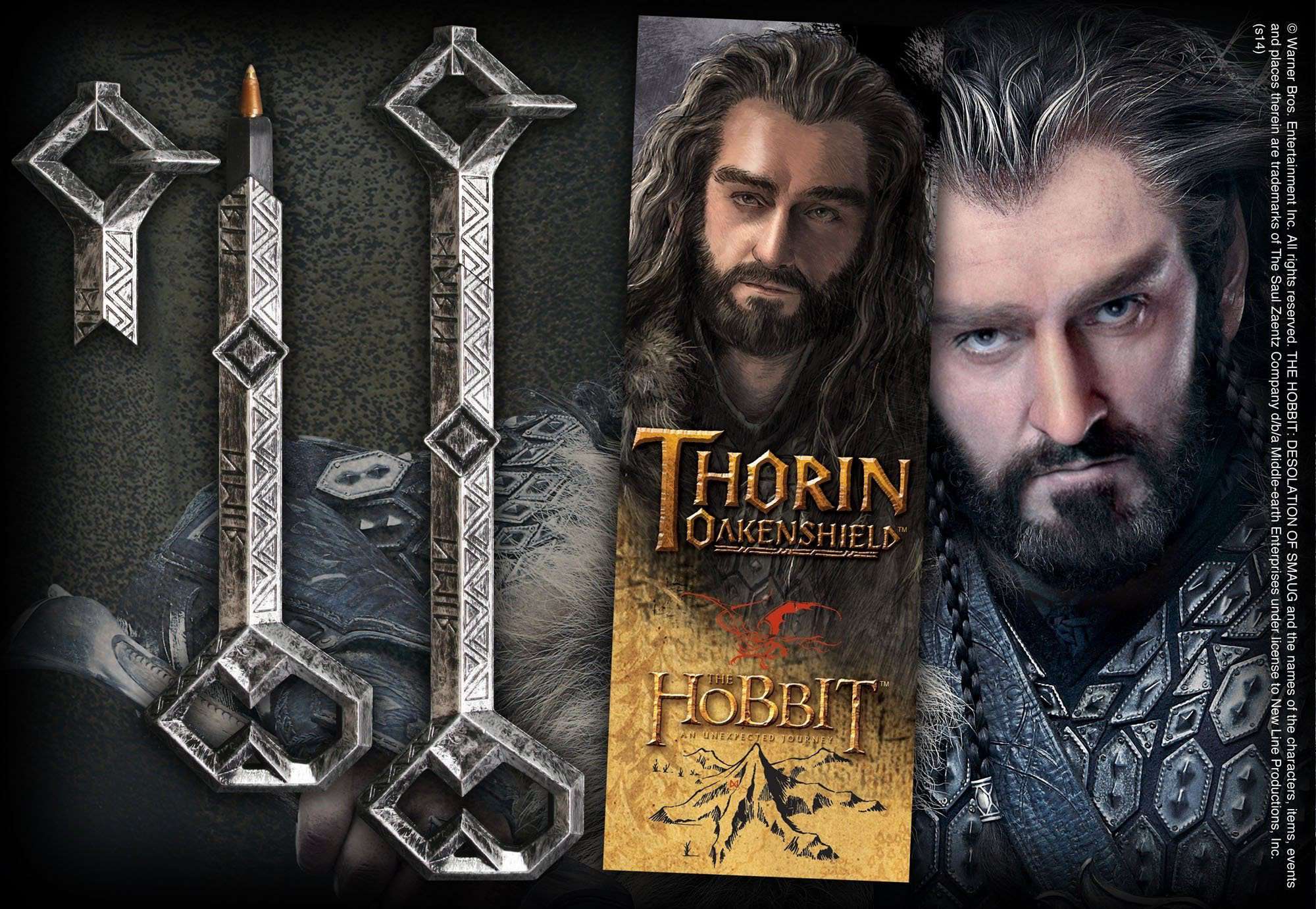 Thorin Key Pen and Lenticular Bookmark - Olleke Wizarding Shop Amsterdam Brugge London