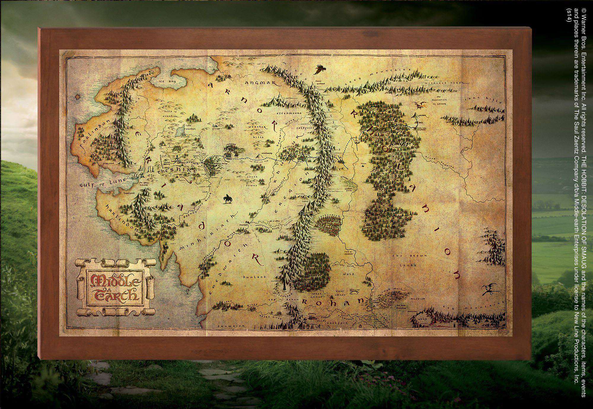 The Map of Middle Earth - Olleke Wizarding Shop Amsterdam Brugge London