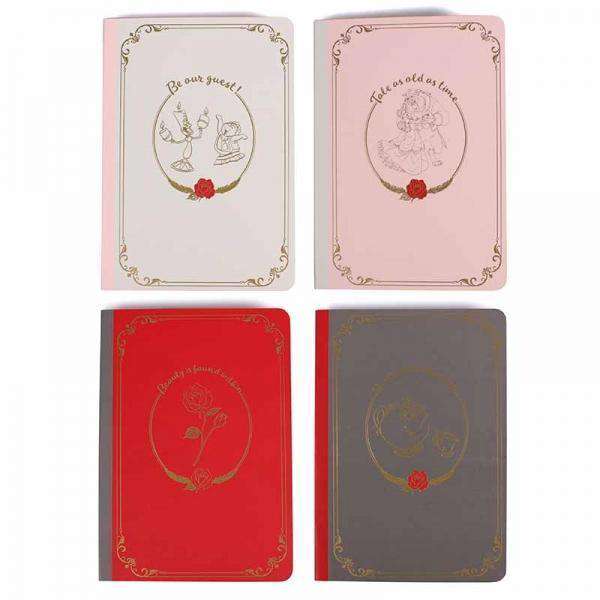 Beauty and the Beast A6 Notebooks (Set Of 4) - Olleke Wizarding Shop Amsterdam Brugge London