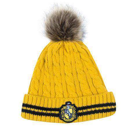 Harry Potter Pompom Beanie Hufflepuff - Olleke Wizarding Shop Amsterdam Brugge London