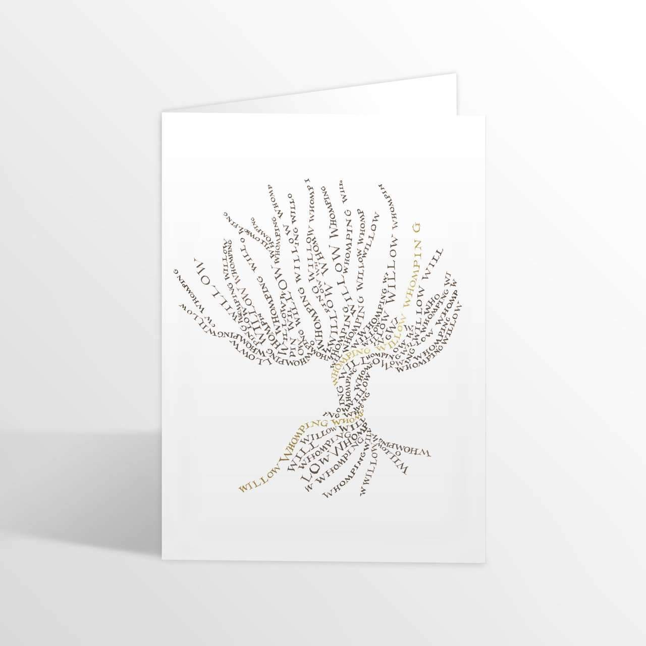 Whomping Willow Foiled NoteCard - Olleke Wizarding Shop Amsterdam Brugge London