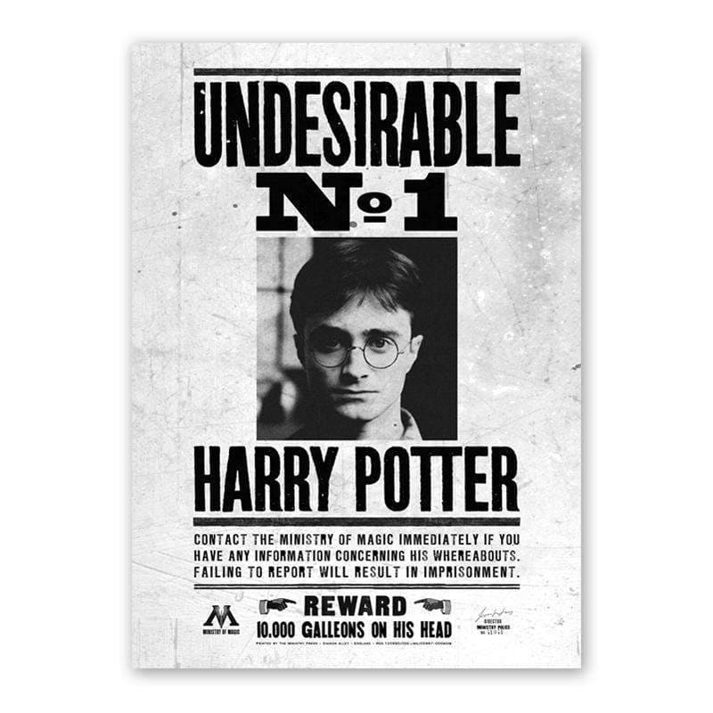 Undesirable No.1 Poster - Olleke Wizarding Shop Amsterdam Brugge London