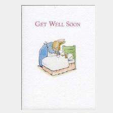 Peter Rabbit Card: Mrs Rabbit Get Well Soon - Olleke Wizarding Shop Amsterdam Brugge London