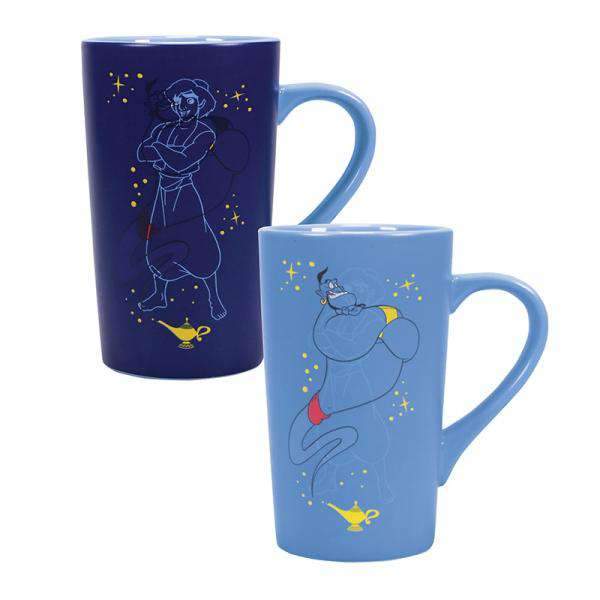 Disney Aladdin Heat Changing Latte Mug - Aladdin & Genie - Olleke Wizarding Shop Amsterdam Brugge London