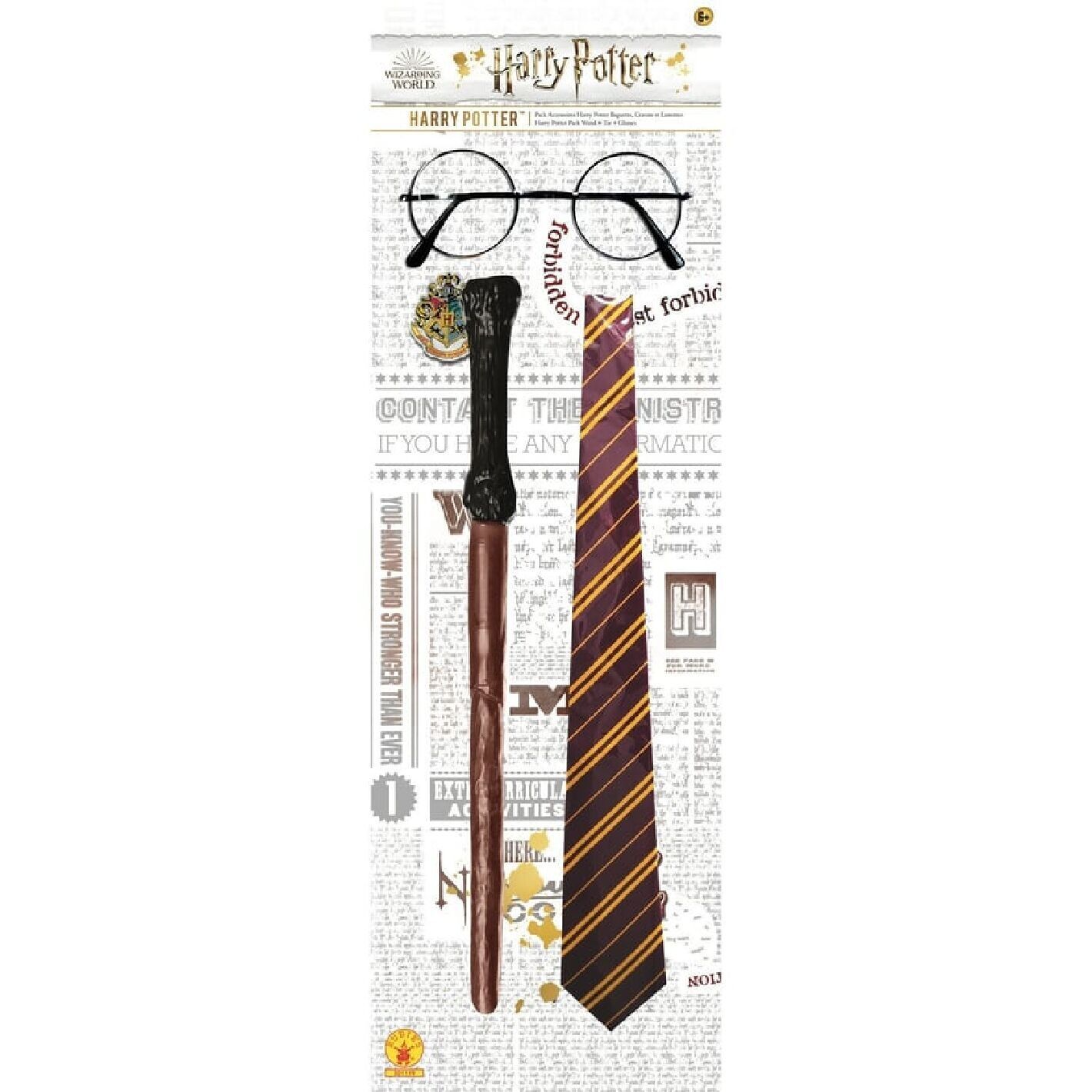 Pack lunettes + baguette + cravate Harry Potter