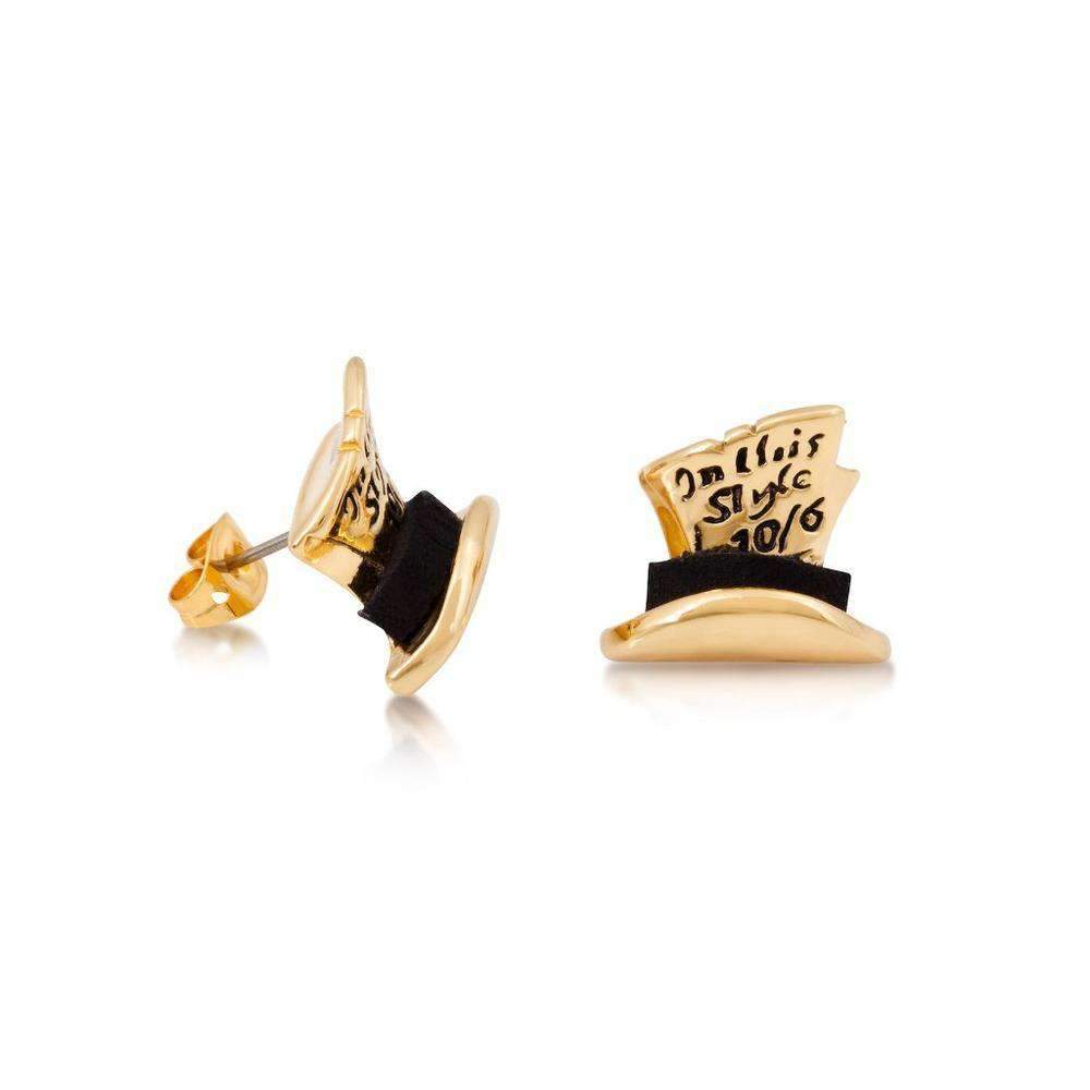 Disney Alice in Wonderland Mad Hatter Stud Earrings - Olleke Wizarding Shop Amsterdam Brugge London