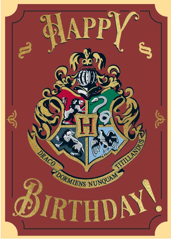 Harry Potter Hogwarts card foil