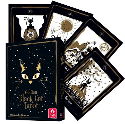 Golden Black Cat Tarot Cards - Olleke Wizarding Shop Amsterdam