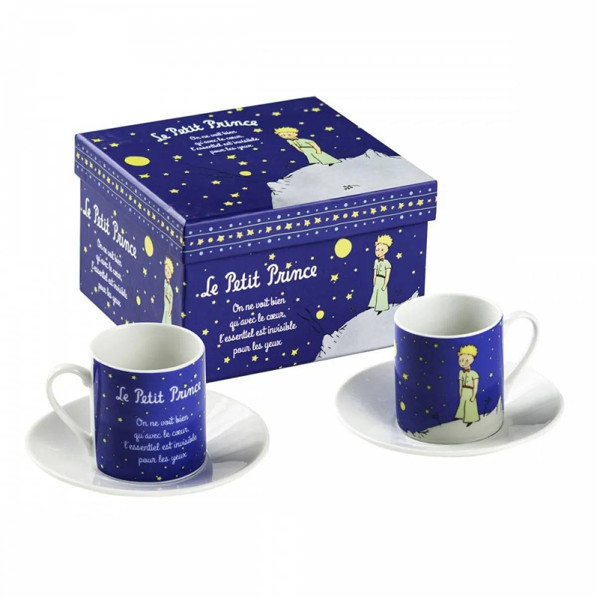 Little Prince Espresso Mugs Set Navy Blue - Olleke Wizarding Shop Amsterdam Brugge London