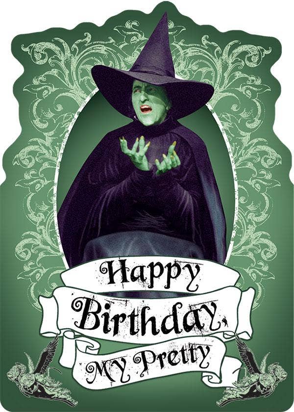 Wizard of Oz Wicked Witch Glitter Card