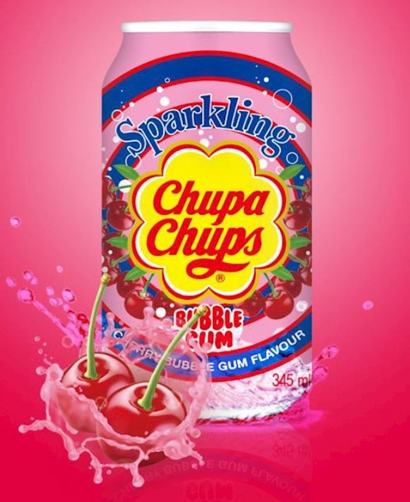 Chupa Chups Cherry Bubble Gum Smaak Blikje