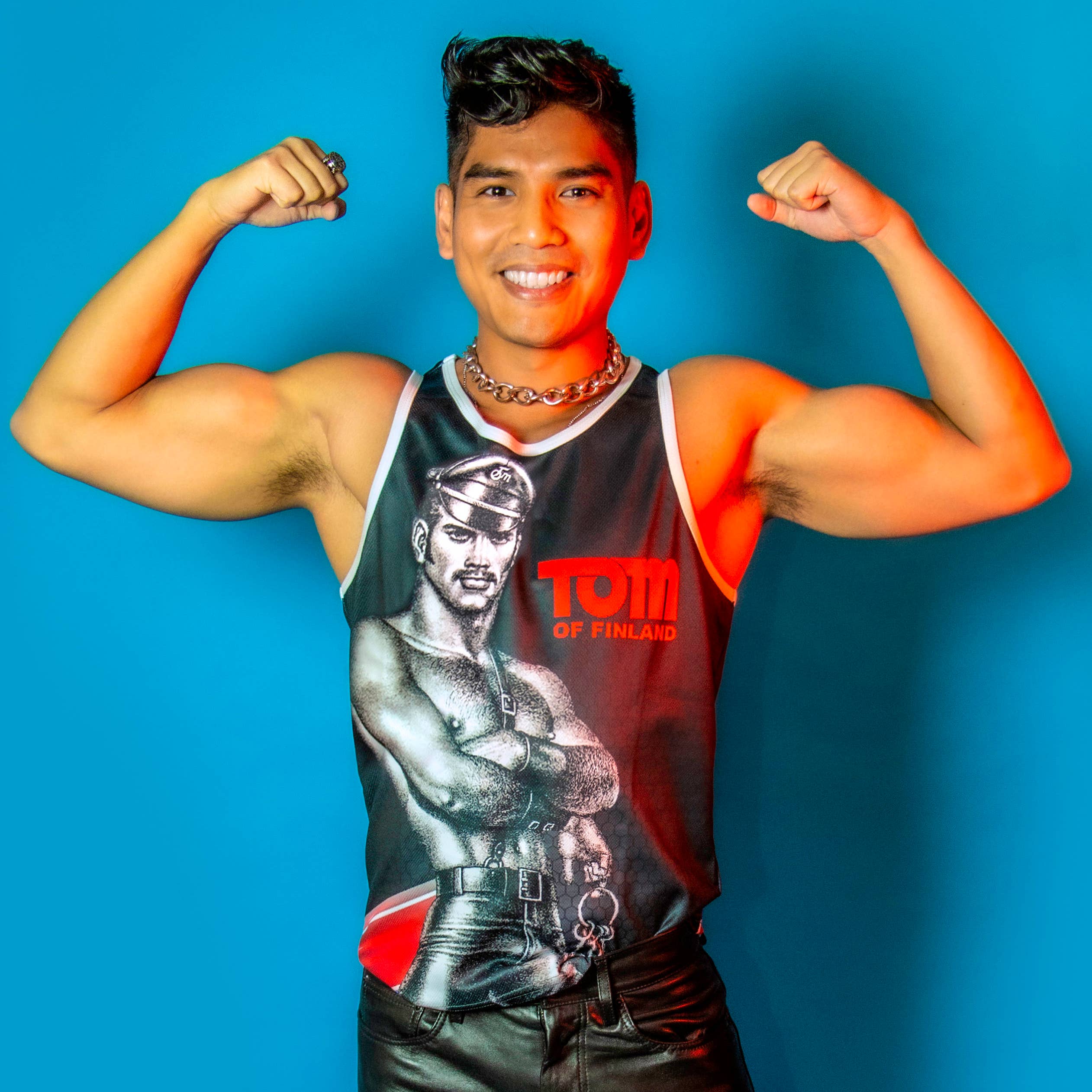 Tom of Finland mesh tanktop — « Leather Stud »: Medisch