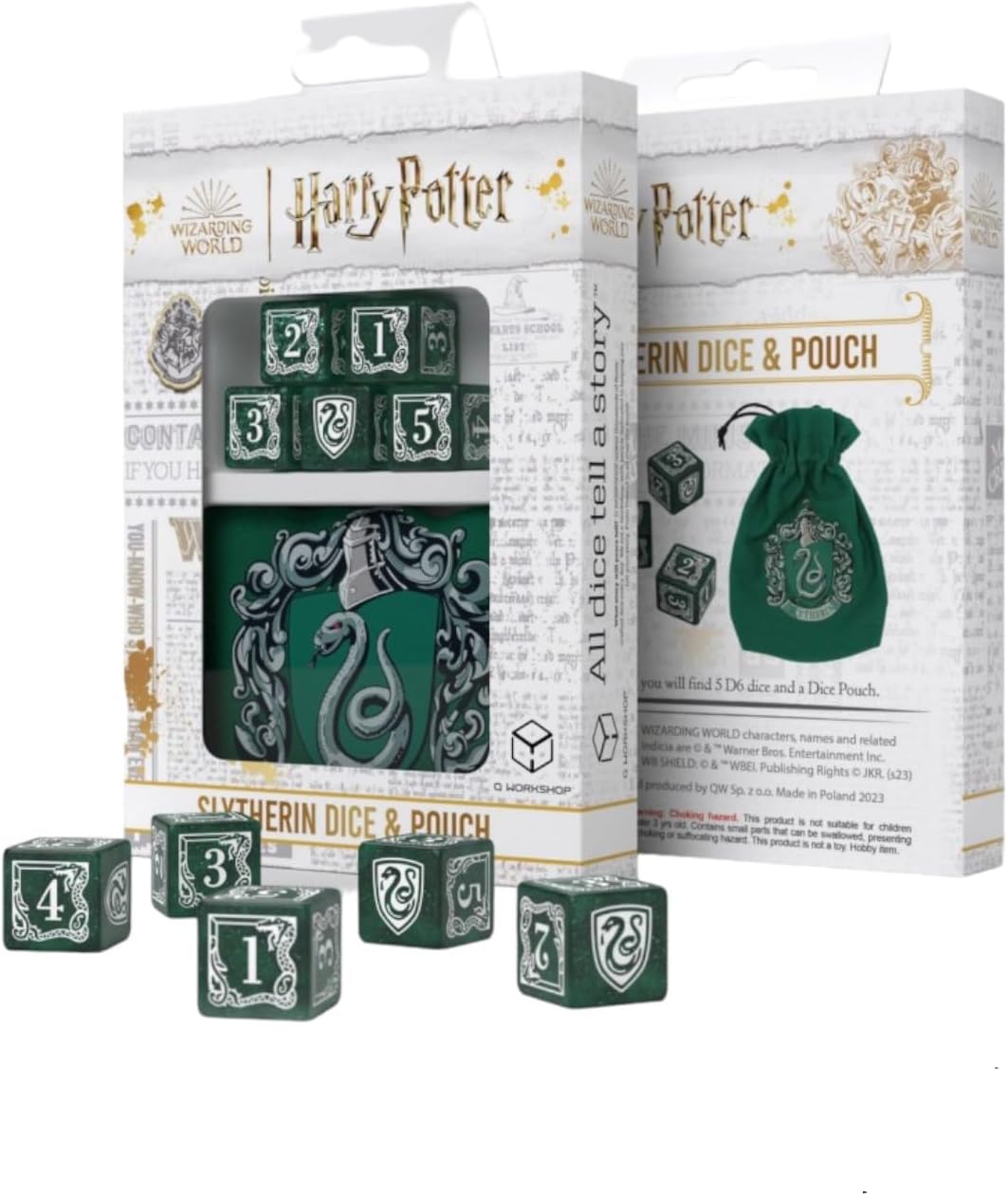 Harry Potter Slytherin Dice & Pouch