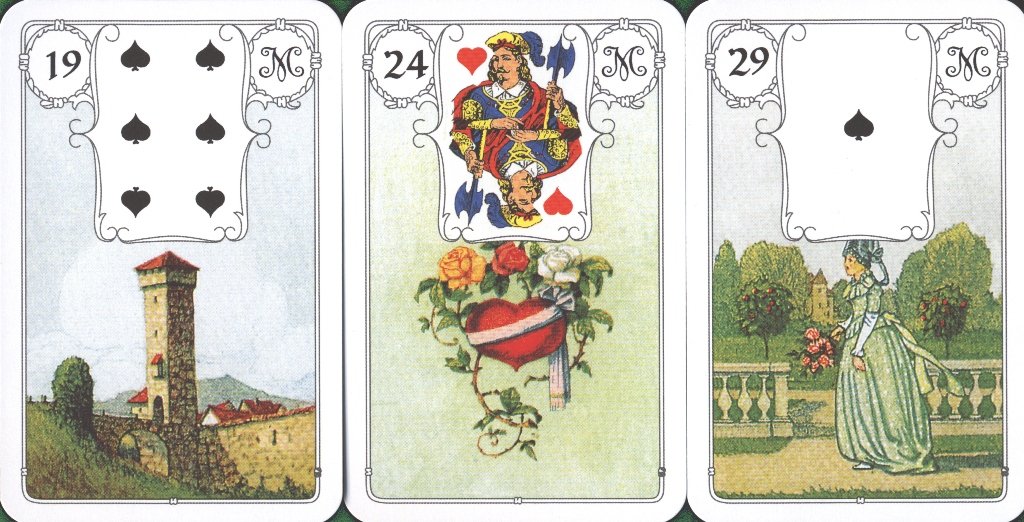 Mlle Lenormand Blue Owl (with symbols), English Edition - Olleke Wizarding Shop Amsterdam