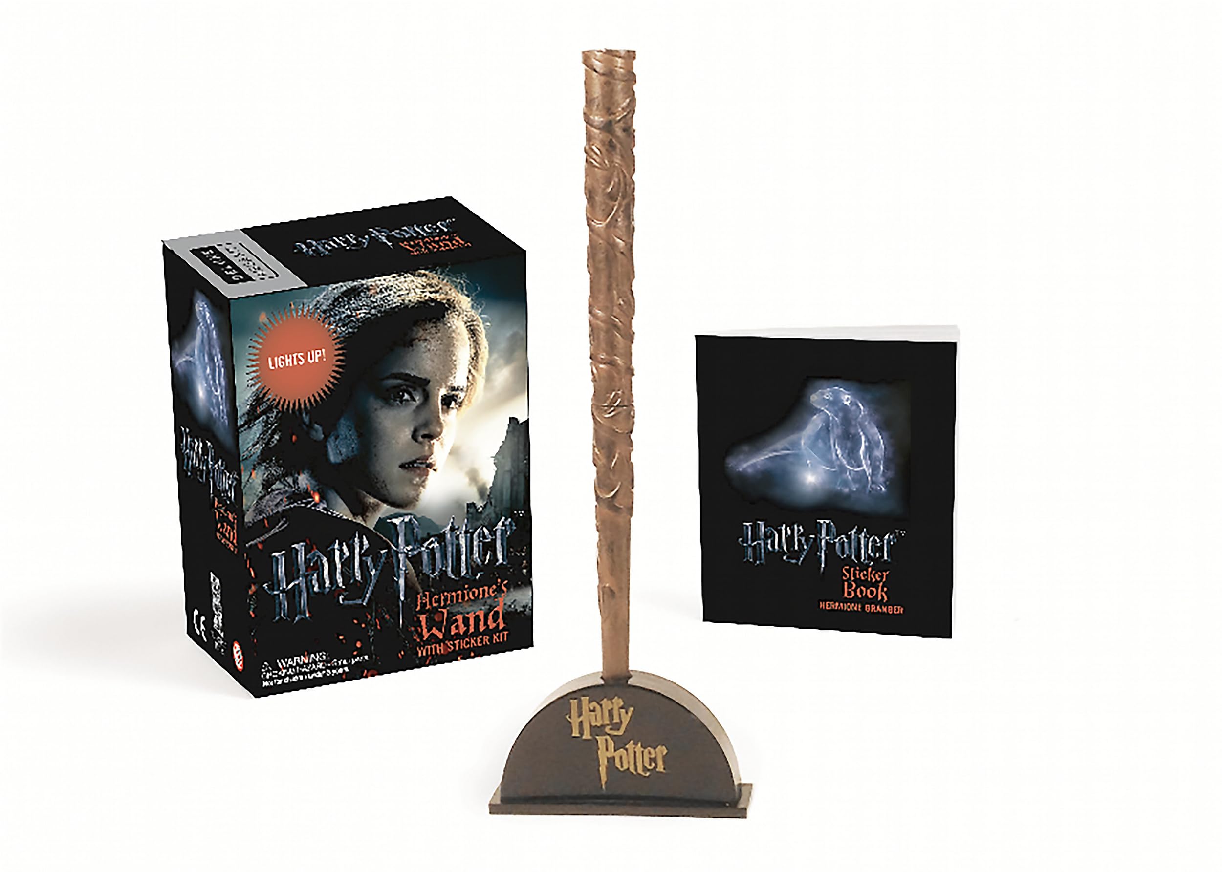 Kit baguette d'Hermione Harry Potter avec autocollants : s'illumine !