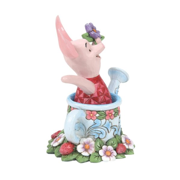 Piglet in a Watering Can Figurine