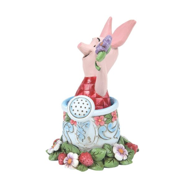 Piglet in a Watering Can Figurine