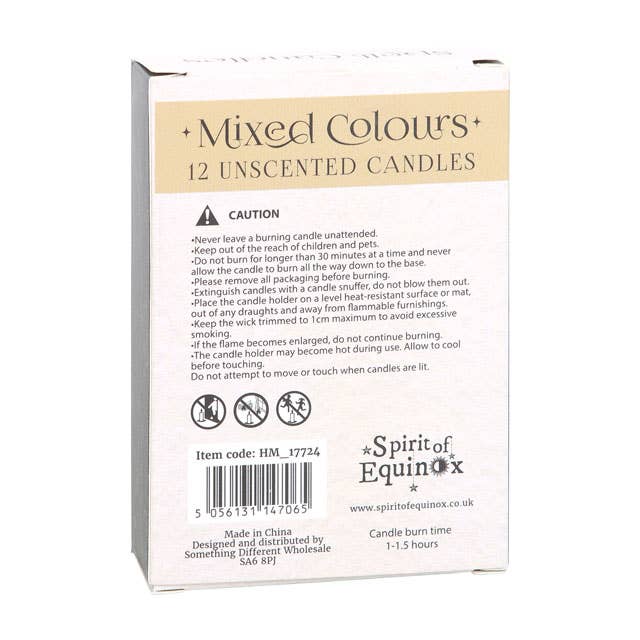 Lot de 12 bougies magiques de couleurs mélangées