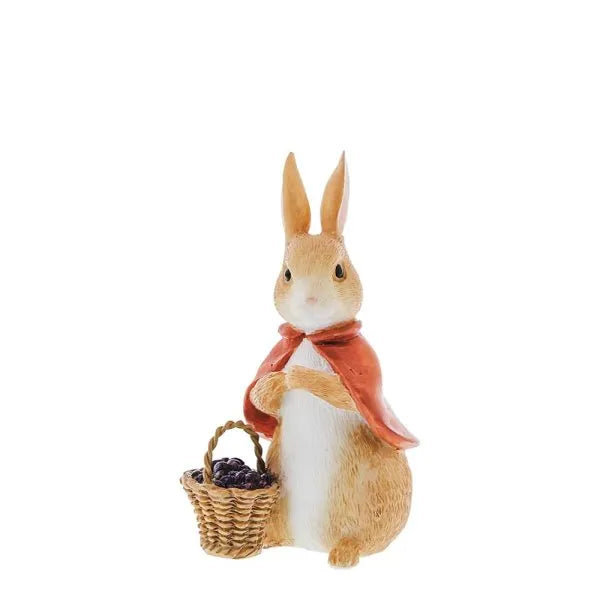 Figurine Flopsy de Pierre Lapin avec un panier de mûres