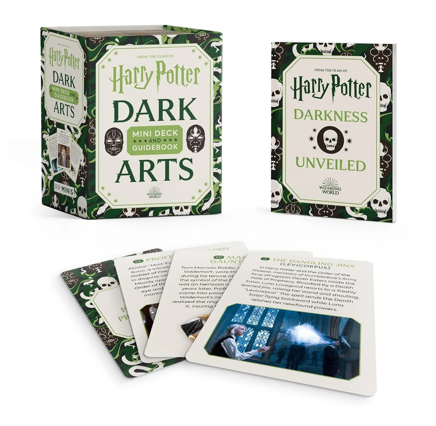 Mini-jeu de cartes et guide des arts sombres de Harry Potter