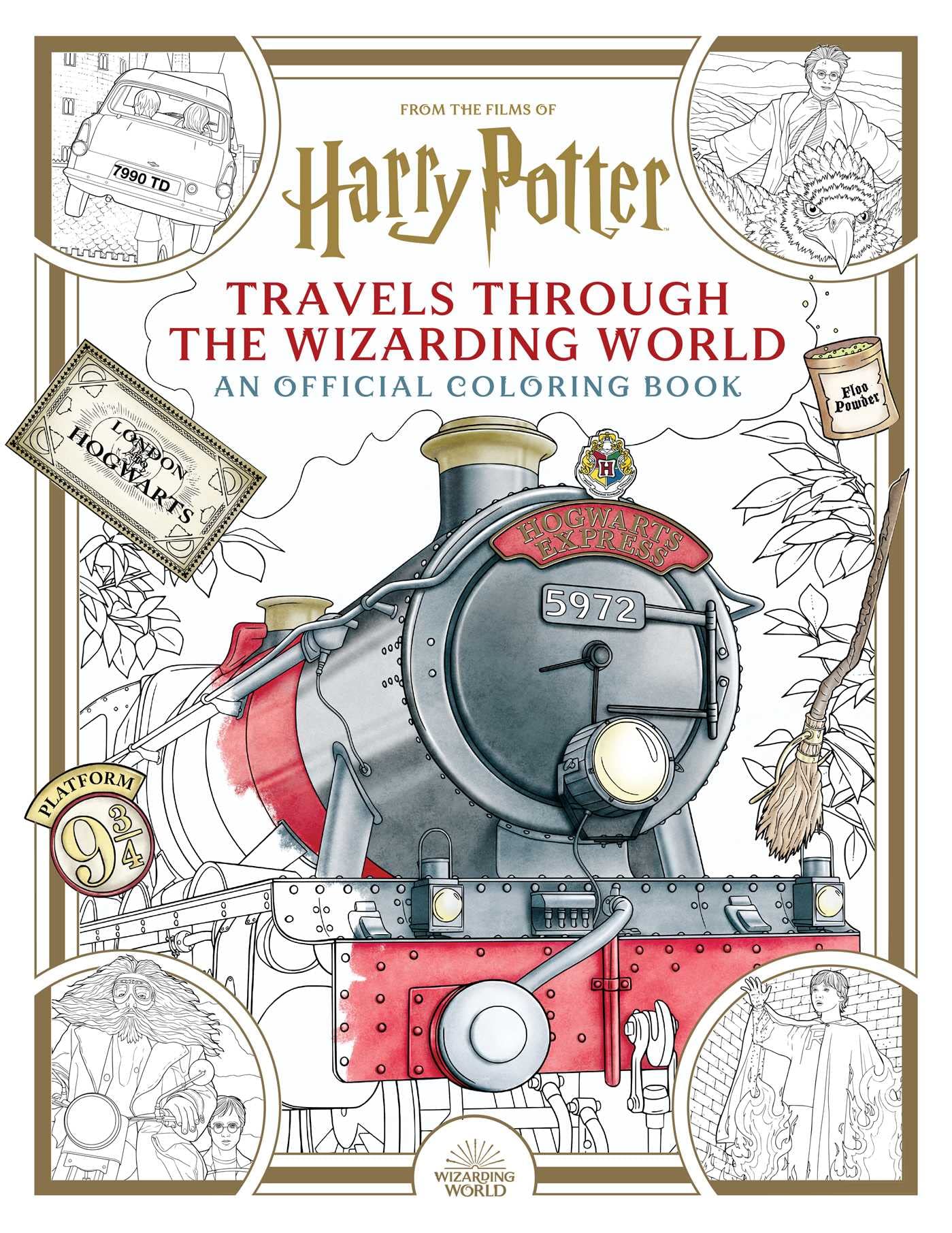 Harry Potter : Voyages à travers le monde magique : Un livre de coloriage officiel