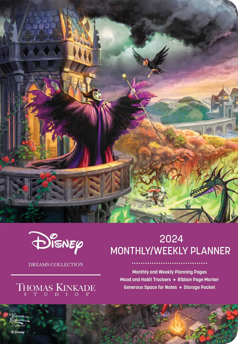 Disney Dreams Collection by Thomas Kinkade Studios 12-Month 2024 Monthly/Weekly Planner Calendar