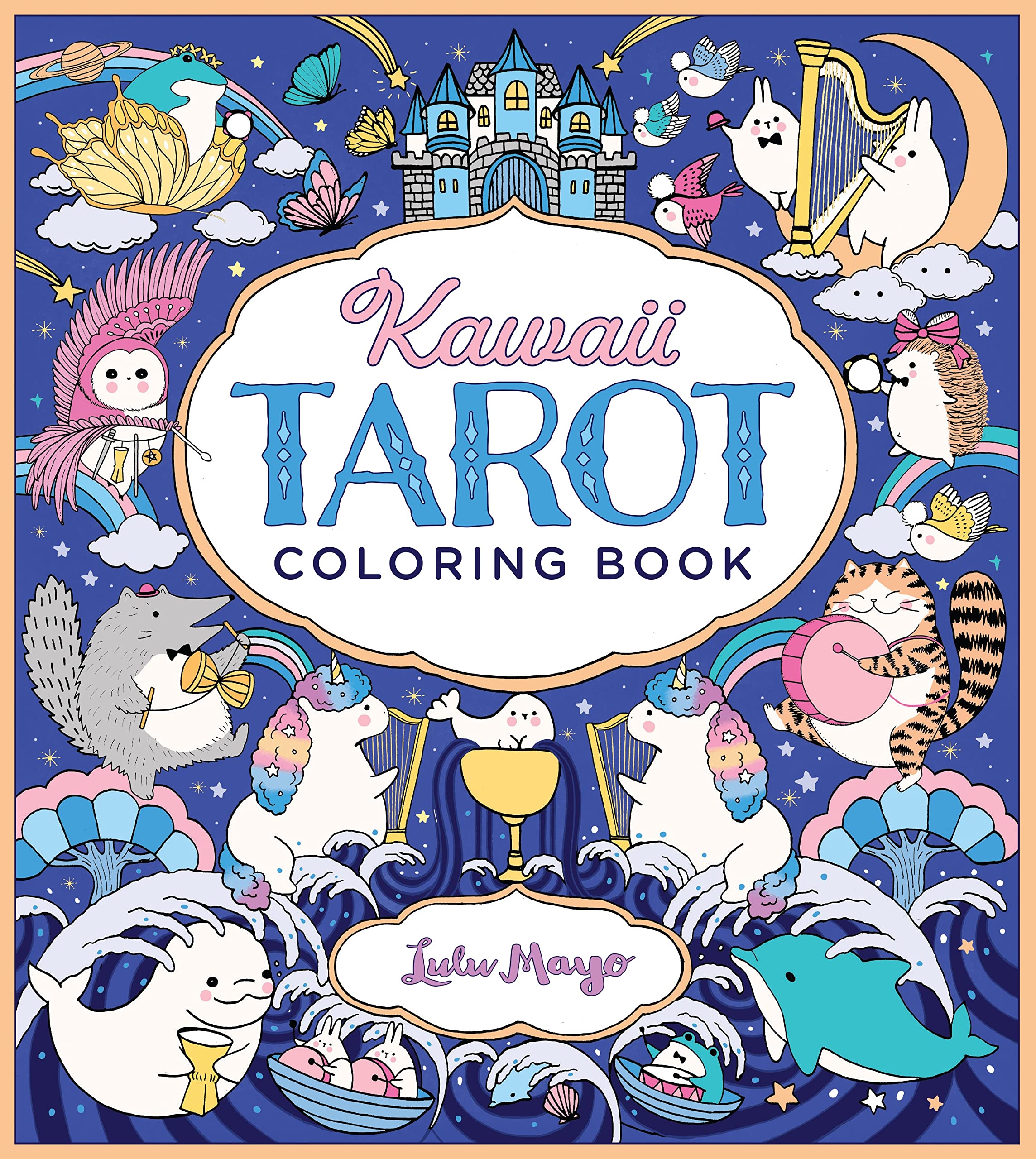 Livre de coloriage de tarot kawaii