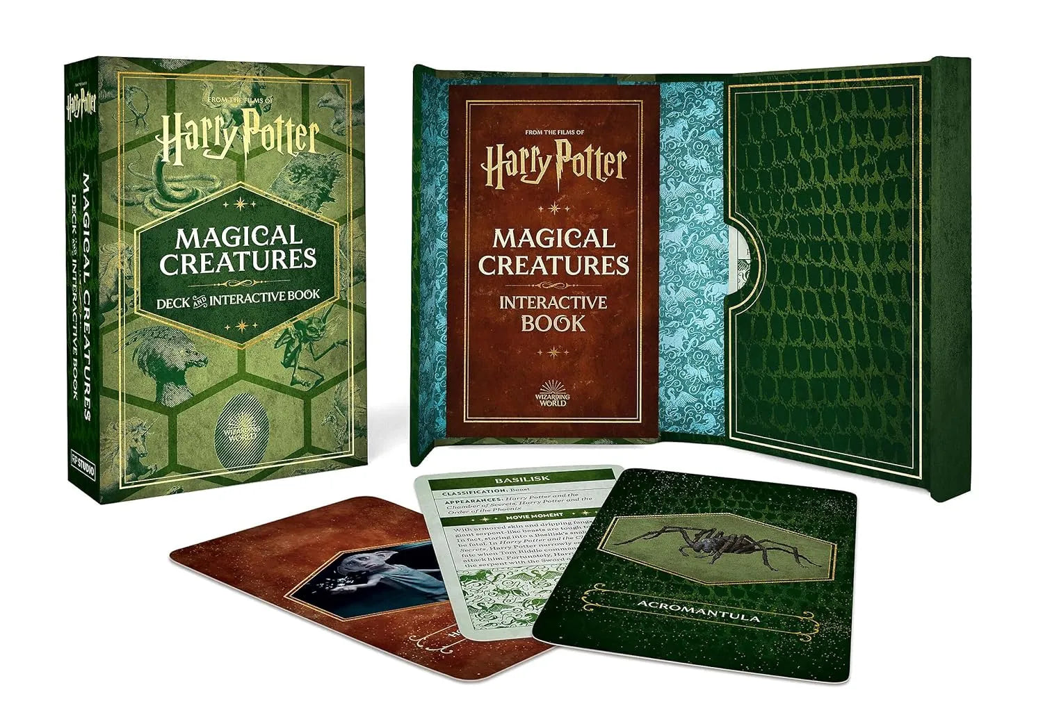 Cartes et livre interactif sur les créatures magiques de Harry Potter