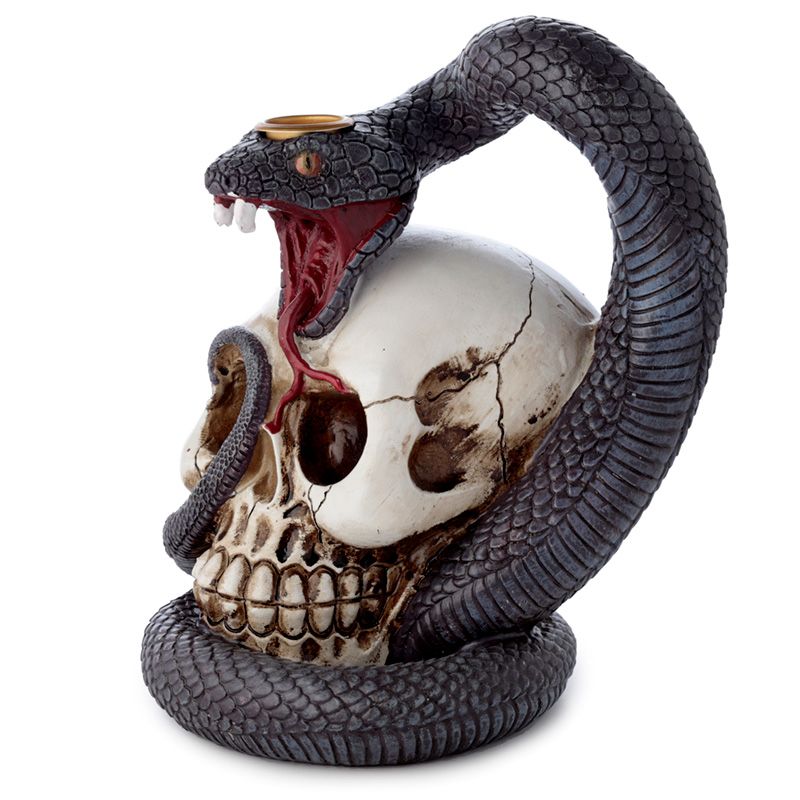 Snake and Skull Backflow Incense Holder