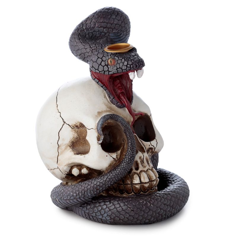 Snake and Skull Backflow Incense Holder