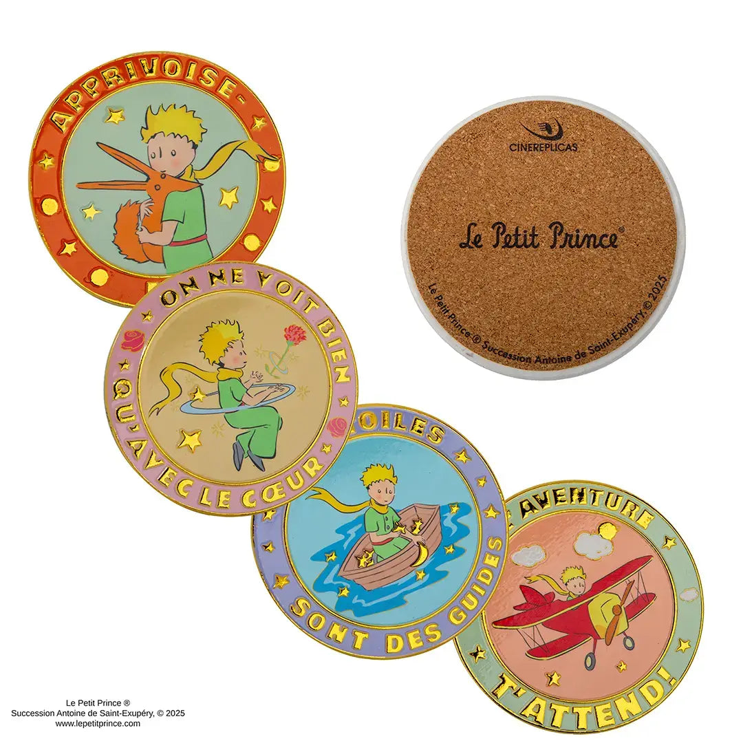 The Little Prince Set of 4 ceramic coasters and metal holder - Olleke Wizarding Shop Amsterdam