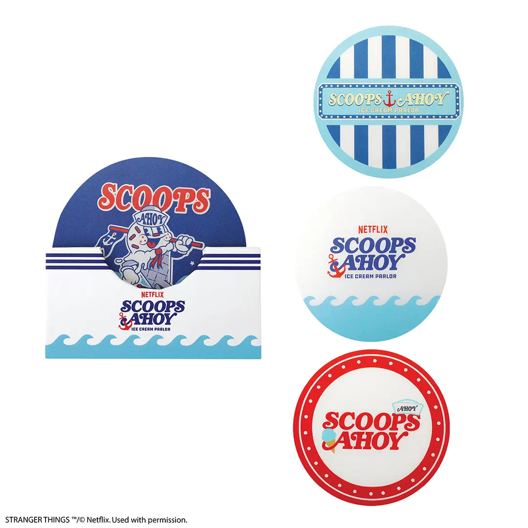 Stranger Things Set of 4 coasters Scoops Ahoy