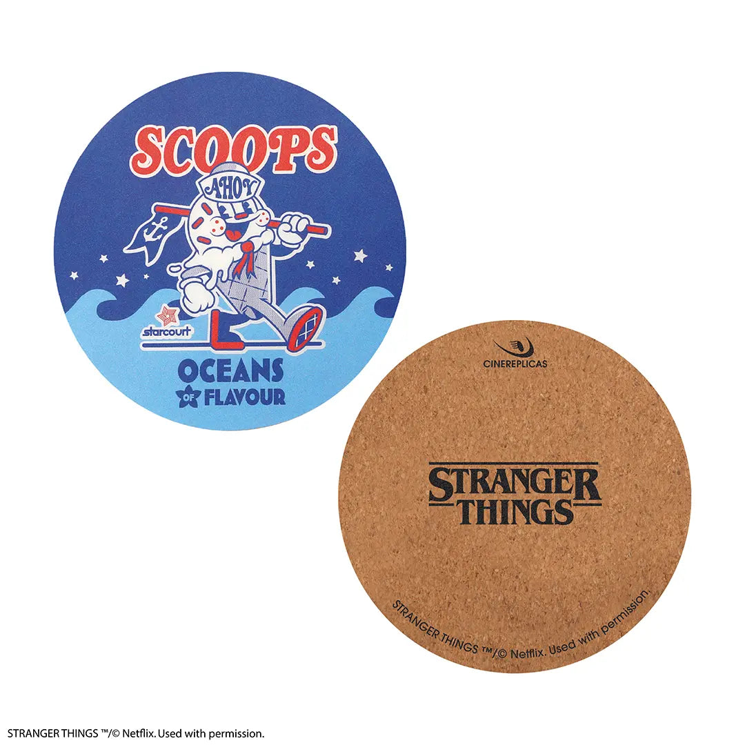 Stranger Things Set of 4 coasters Scoops Ahoy