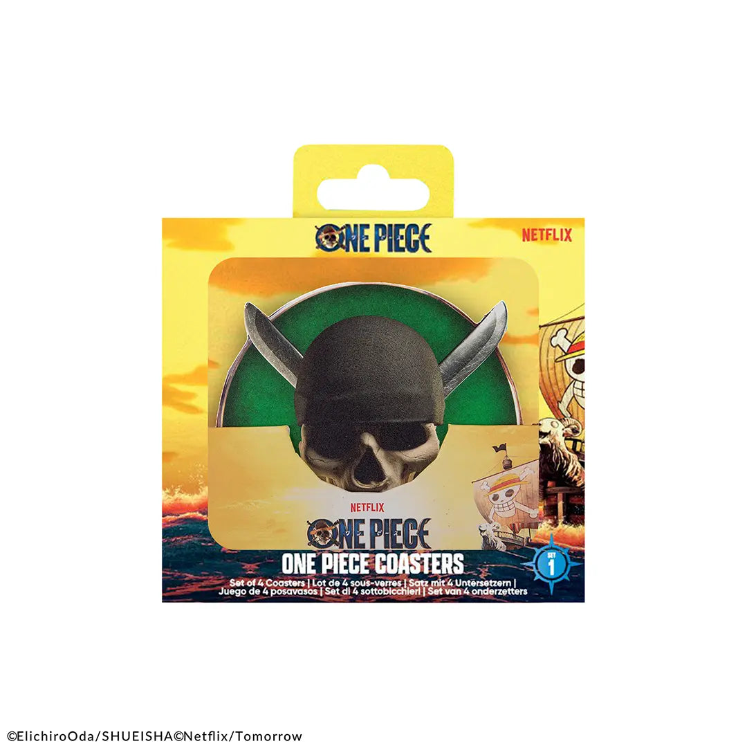 One Piece Set of 4 coasters Characters 2 - Olleke Wizarding Shop Amsterdam