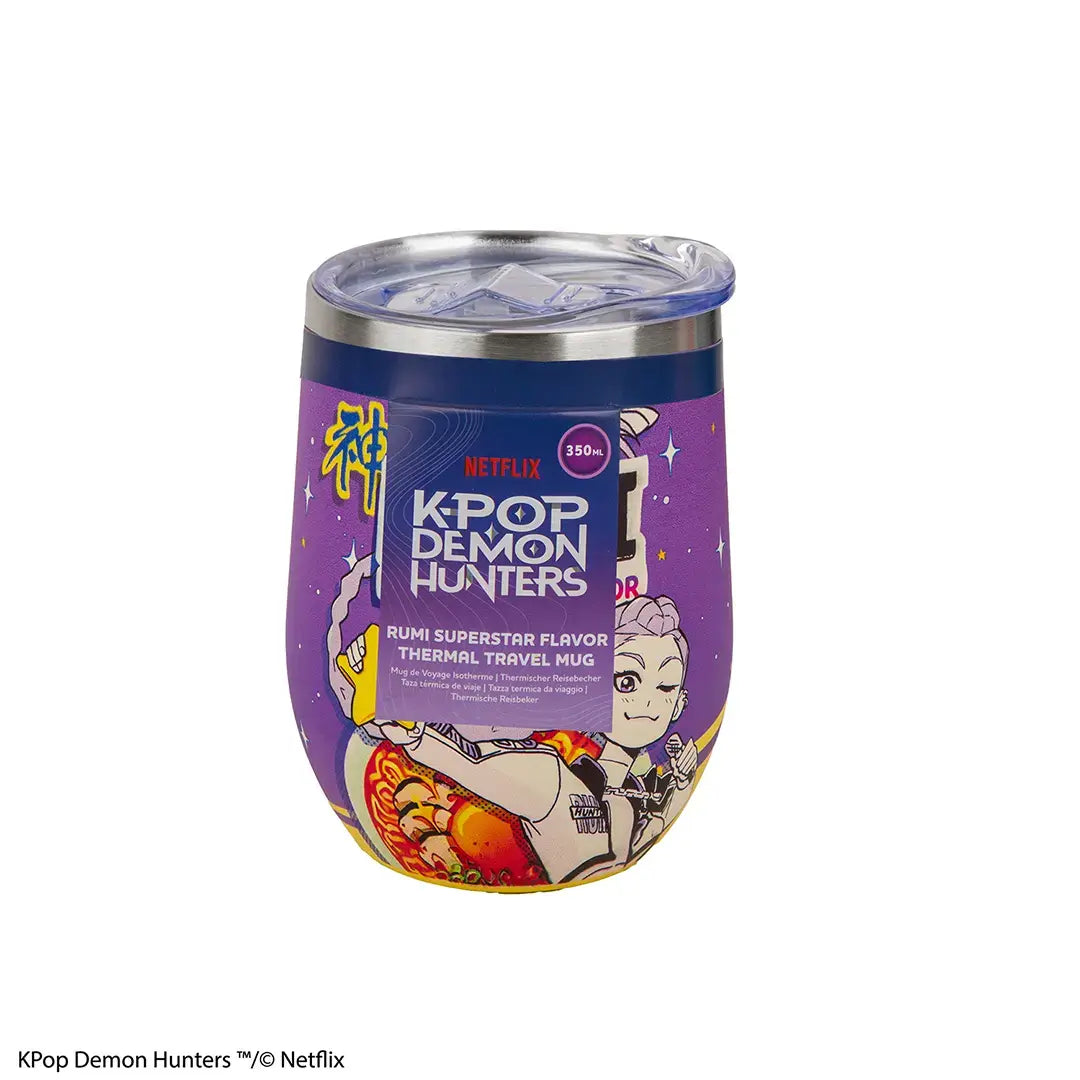 KPop Demon Hunters Insulated Travel Mug - Rumi Superstar Flavor - Olleke Wizarding Shop Amsterdam