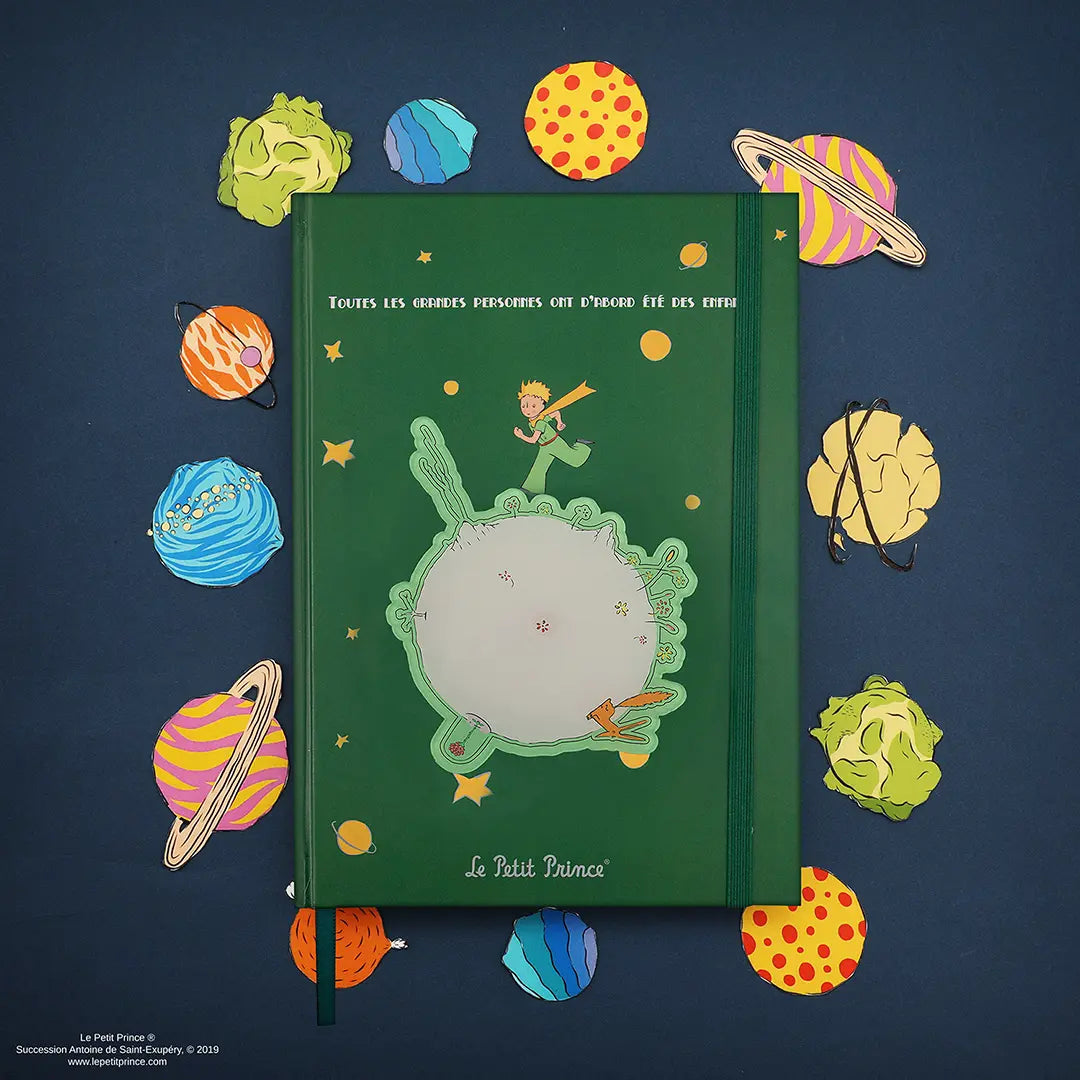 The Little Prince Spinning Asteroid B-612 Notebook
