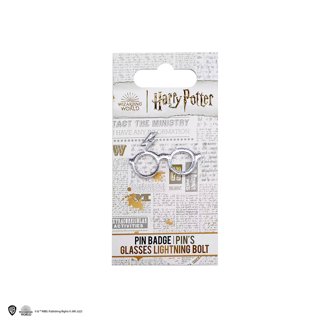 Harry Potter Glasses and Lightning bolt pin badge