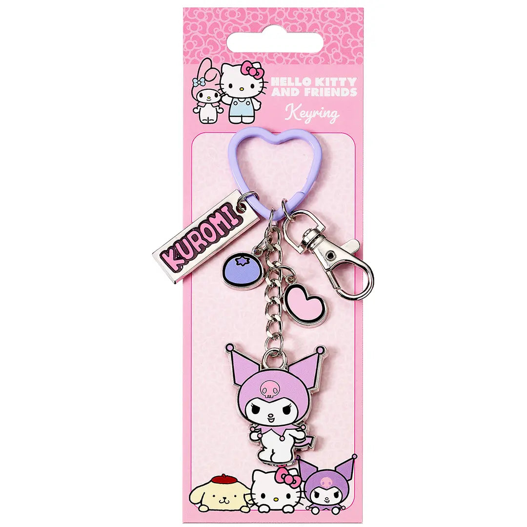 Hello Kitty Keyring Kuromi with Charms