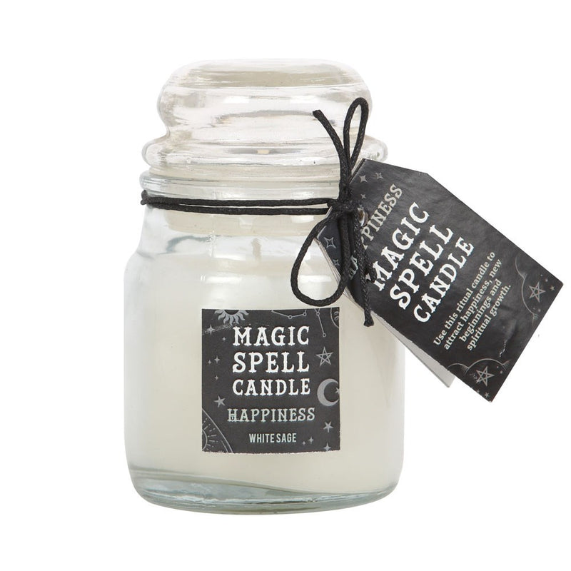White Sage 'Happiness' Magic Spell Candle Jar