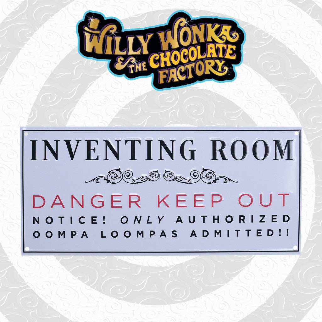 Panneau en métal Willy Wonka : Inventing Room